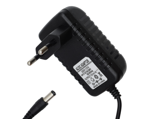 Зарядний пристрій 12V 1A to DC 5.5 x 2.5 мм black PLS-00-00153499