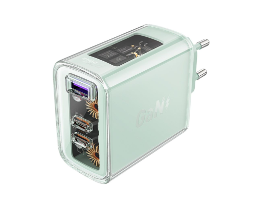 Зарядний пристрій Acefast A45 65W 3A USB-A+2USB-С turquoise PLS-00-00124912