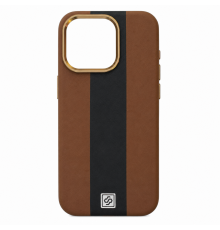 Чохол шкіряний Rally with Magnetic для iPhone 16 Pro brown black PLS-00-00164618