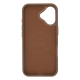 Чохол шкіряний Rally with Magnetic для iPhone 16 beige white PLS-00-00164608