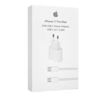 Зарядний пристрій Apple iPhone 17 Pro Max з кабелем Type-C 35W 1USB-C (Original China) white PLS-00-00150574