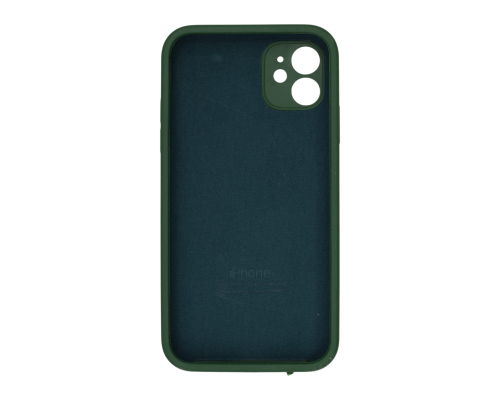 Чохол Silicone Case Квадратні Борти Full Camera iPhone 11 dark green PLS-00-00097840