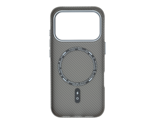 Чохол D Glory Ultra Slim with MagSafe iPhone 17 Pro silver carbon PLS-00-00154967