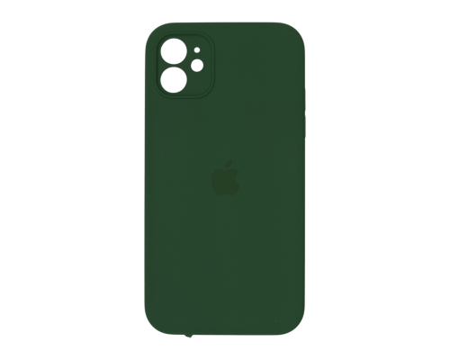 Чохол Silicone Case Квадратні Борти Full Camera iPhone 11 dark green PLS-00-00097840