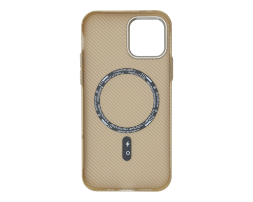 Чохол D Glory Ultra Slim with MagSafe iPhone 12 (12 Pro) beige carbon PLS-00-00156432