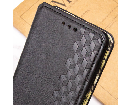 Чохол-книжка Leather Cubic Xiaomi Redmi Note 13 Pro 5G black PLS-00-00131700