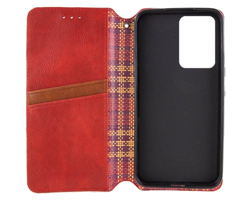 Чохол-книжка Leather Cubic Xiaomi Redmi 13 red PLS-00-00131664