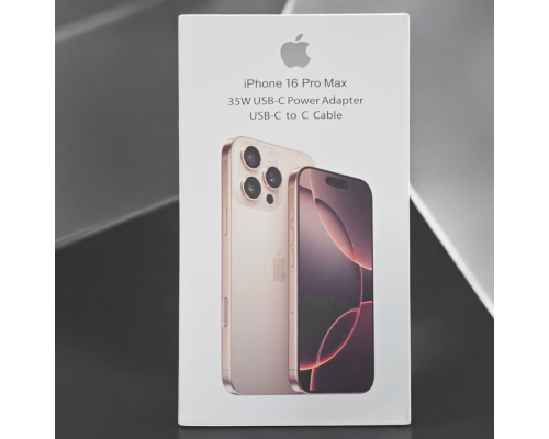 Зарядний пристрій Apple iPhone 16 Pro Max з кабелем Type-C 35W 1USB-C (Original China) white PLS-00-00135510