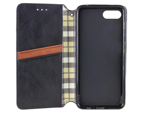 Чохол-книжка Leather Cubic для iPhone 7 black PLS-00-00162737