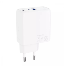 Зарядний пристрій Proove Shot GaN 67W 3A 1USB-A+2USB-C white PLS-00-00133927