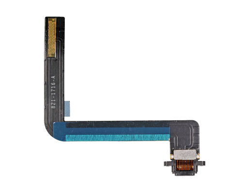 Шлейф iPad 9.7 2018 з роз'ємом зарядки black PLS-00-00094838