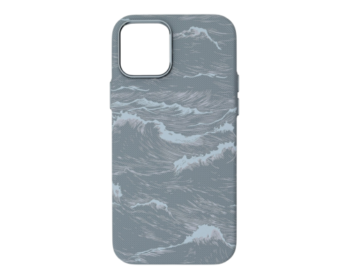 Чохол D Glory Ultra Slim with Magnetic для iPhone 12 (12 Pro) gray wave PLS-00-00166050
