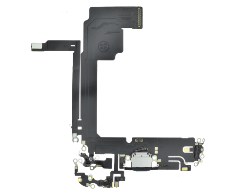 Шлейф iPhone 15 Pro Max з роз'ємом зарядки black titanium PLS-00-00112841