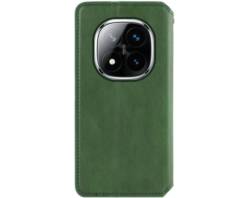 Чохол-книжка Leather Cubic Xiaomi Redmi Note 14 Pro 4G green PLS-00-00163104