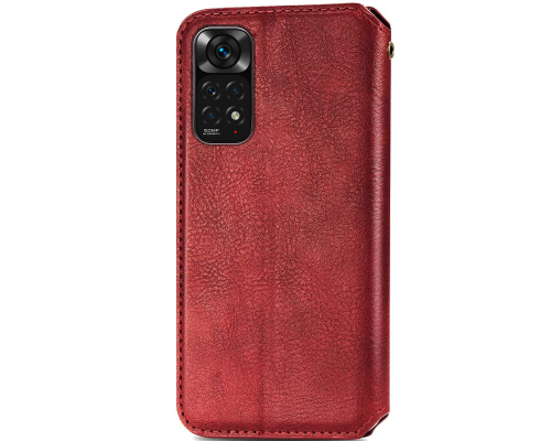 Чохол-книжка Leather Cubic Xiaomi Redmi Note 11 Global red PLS-00-00163078