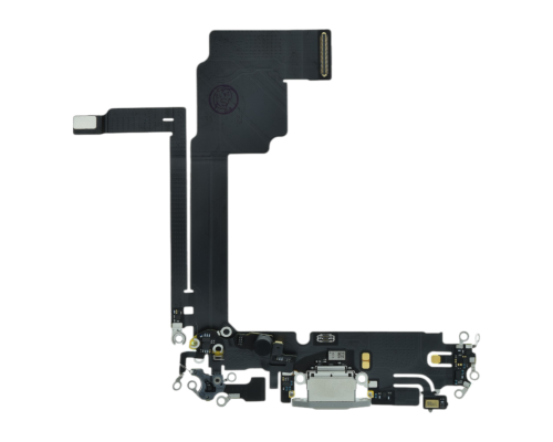 Шлейф iPhone 15 Pro Max з роз'ємом зарядки white titanium (Original) PLS-00-00134076