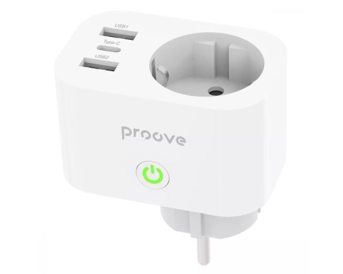Розумна Wi-Fi розетка Proove Rapid Smart Socket PD-02 EU 1AC white PLS-00-00120282