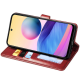 Чохол-книжка Leather GETMAN with card holder Xiaomi Redmi Note 14 4G (Global) red PLS-00-00148409