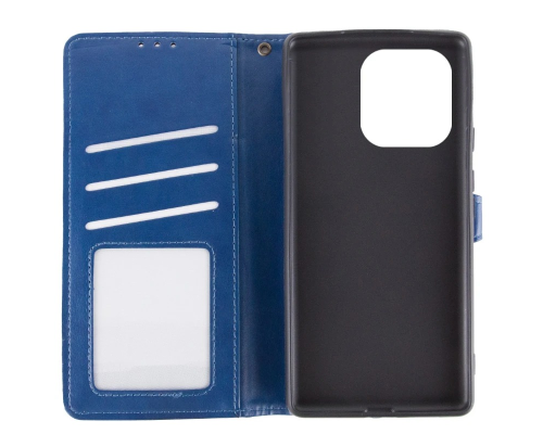 Чохол-книжка Leather GETMAN with card holder Infinix Hot 50i blue PLS-00-00148151