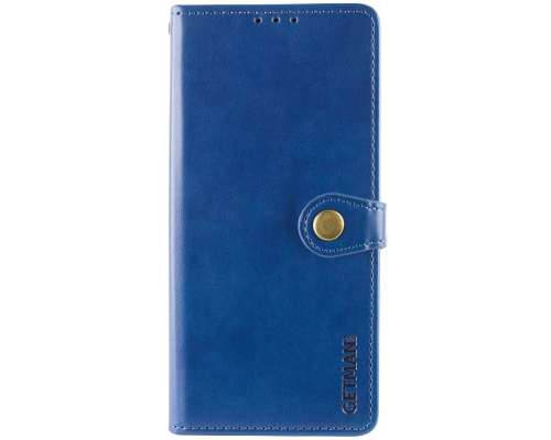 Чохол-книжка Leather GETMAN with card holder Xiaomi Redmi Note 14 4G (European) blue PLS-00-00148403