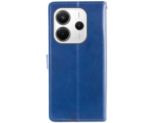 Чохол-книжка Leather GETMAN with card holder Xiaomi Redmi Note 14 4G (European) blue PLS-00-00148403