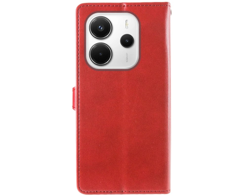 Чохол-книжка Leather GETMAN with card holder Xiaomi Redmi Note 14 4G (Global) red PLS-00-00148409