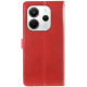 Чохол-книжка Leather GETMAN with card holder Xiaomi Redmi Note 14 4G (Global) red PLS-00-00148409