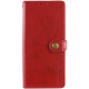 Чохол-книжка Leather GETMAN with card holder Xiaomi Redmi Note 14 4G (Global) red PLS-00-00148409