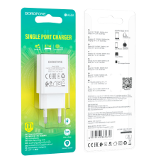 Зарядний пристрій Borofone BA68A 10.5W 2.1A 1USB-A white PLS-00-00103406