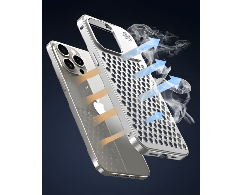 Чохол Aluminium Case iPhone 13 (14) silver PLS-00-00121006