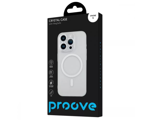 Чохол Proove Crystal Case with MagSafe Ring iPhone 16 transparent PLS-00-00135302