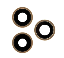 Скло камери Apple iPhone 12 Pro Max з рамкою gold (Original) PLS-00-00068106