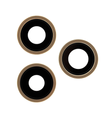 Скло камери Apple iPhone 12 Pro Max з рамкою gold (Original) PLS-00-00068106