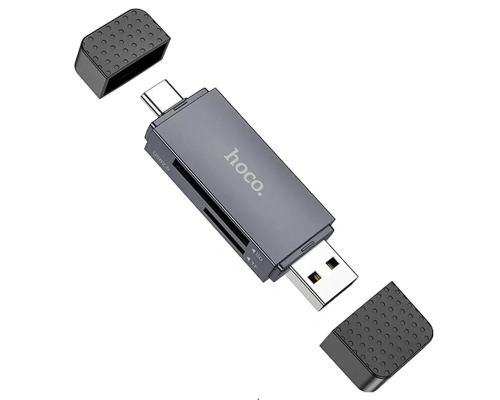 Картридер Hoco HB45 USB3.0 to Type-C gray PLS-00-00154603