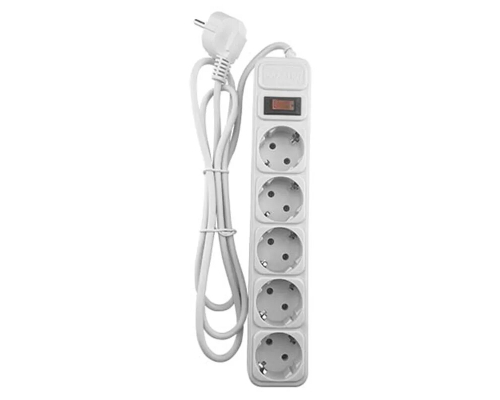 Мережевий фільтр Maxxter SPM5-G-6G 1,8м white PLS-00-00163993
