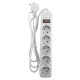 Мережевий фільтр Maxxter SPM5-G-6G 1,8м white PLS-00-00163993