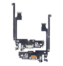 Шлейф iPhone 12 Pro Max з роз'ємом зарядки silver PLS-00-00062777