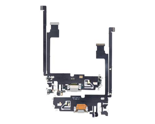 Шлейф iPhone 12 Pro Max з роз'ємом зарядки silver PLS-00-00062777