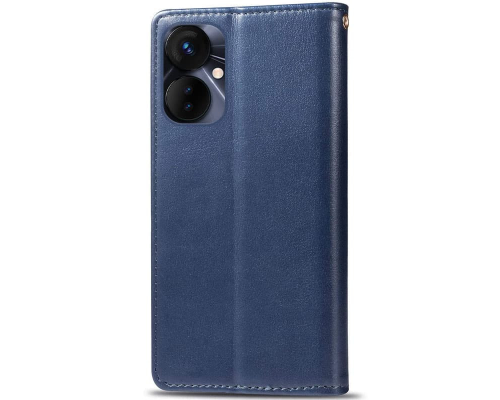 Чохол-книжка Leather GETMAN with card holder TECNO Spark 9 Pro blue PLS-00-00128947