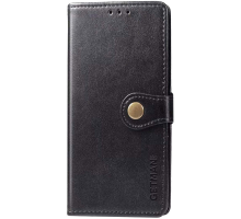 Чохол-книжка Leather GETMAN with card holder Xiaomi Redmi 12 black PLS-00-00128974