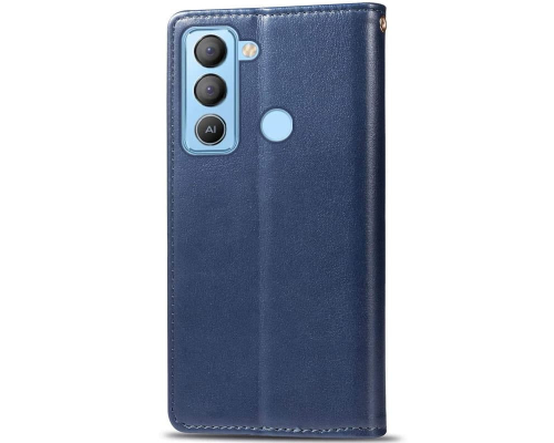 Чохол-книжка Leather GETMAN with card holder TECNO POP 5 LTE blue PLS-00-00128930