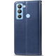 Чохол-книжка Leather GETMAN with card holder TECNO POP 5 LTE blue PLS-00-00128930