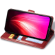 Чохол-книжка Leather GETMAN with card holder Xiaomi Redmi Note 12S red PLS-00-00129047