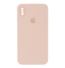 Чохол Silicone Case Квадратні Борти Full Camera iPhone X (XS) pink sand PLS-00-00107568