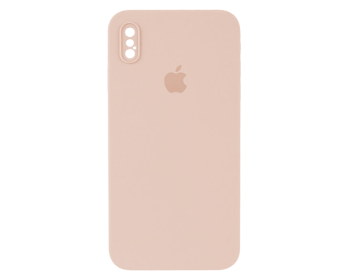 Чохол Silicone Case Квадратні Борти Full Camera iPhone X (XS) pink sand PLS-00-00107568
