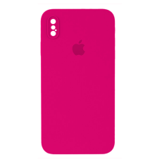 Чохол Silicone Case Квадратні Борти Full Camera iPhone XS Max barbie pink PLS-00-00107584