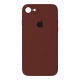 Чохол Silicone Case Квадратні Борти Full Camera iPhone 7 saddle brown PLS-00-00123112