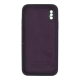 Чохол Silicone Case Квадратні Борти Full Camera iPhone X (XS) berry purple PLS-00-00123122
