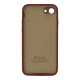 Чохол Silicone Case Квадратні Борти Full Camera iPhone 7 saddle brown PLS-00-00123112