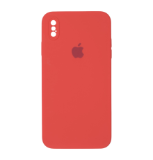 Чохол Silicone Case Квадратні Борти Full Camera iPhone XS Max peach PLS-00-00123133